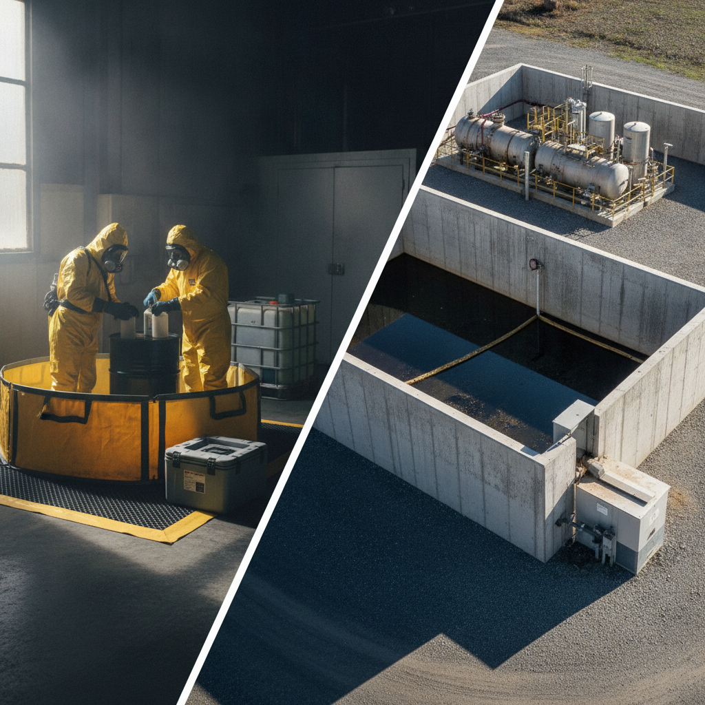 OSHA and EPA containment strategies compared with distinct methods.