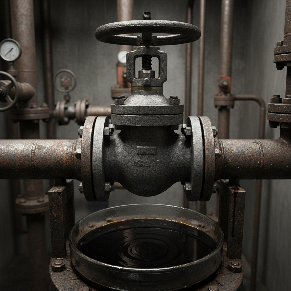 Normally-closed valve within containment, detailed shot.