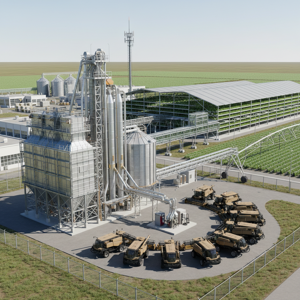 Complex farm operation needing engineer certification shown clearly.