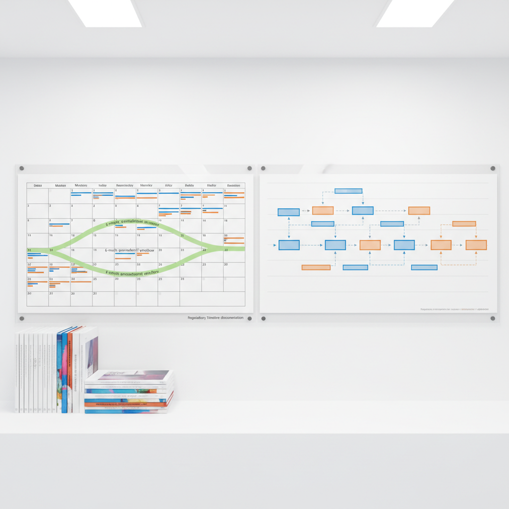 Timeline charts showing SPCC plan amendment deadlines and compliance windows