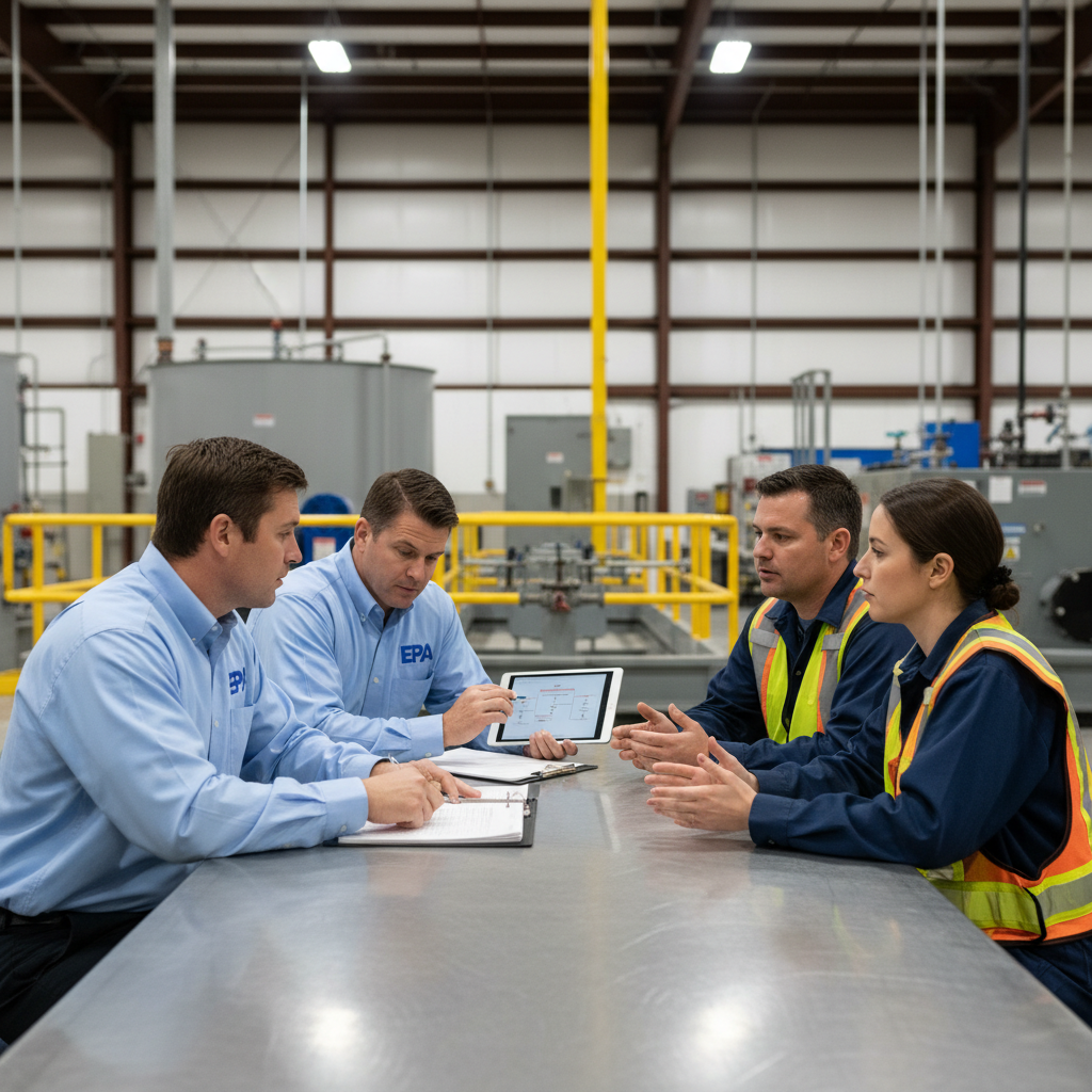 Inspectors reviewing records and interviewing personnel.